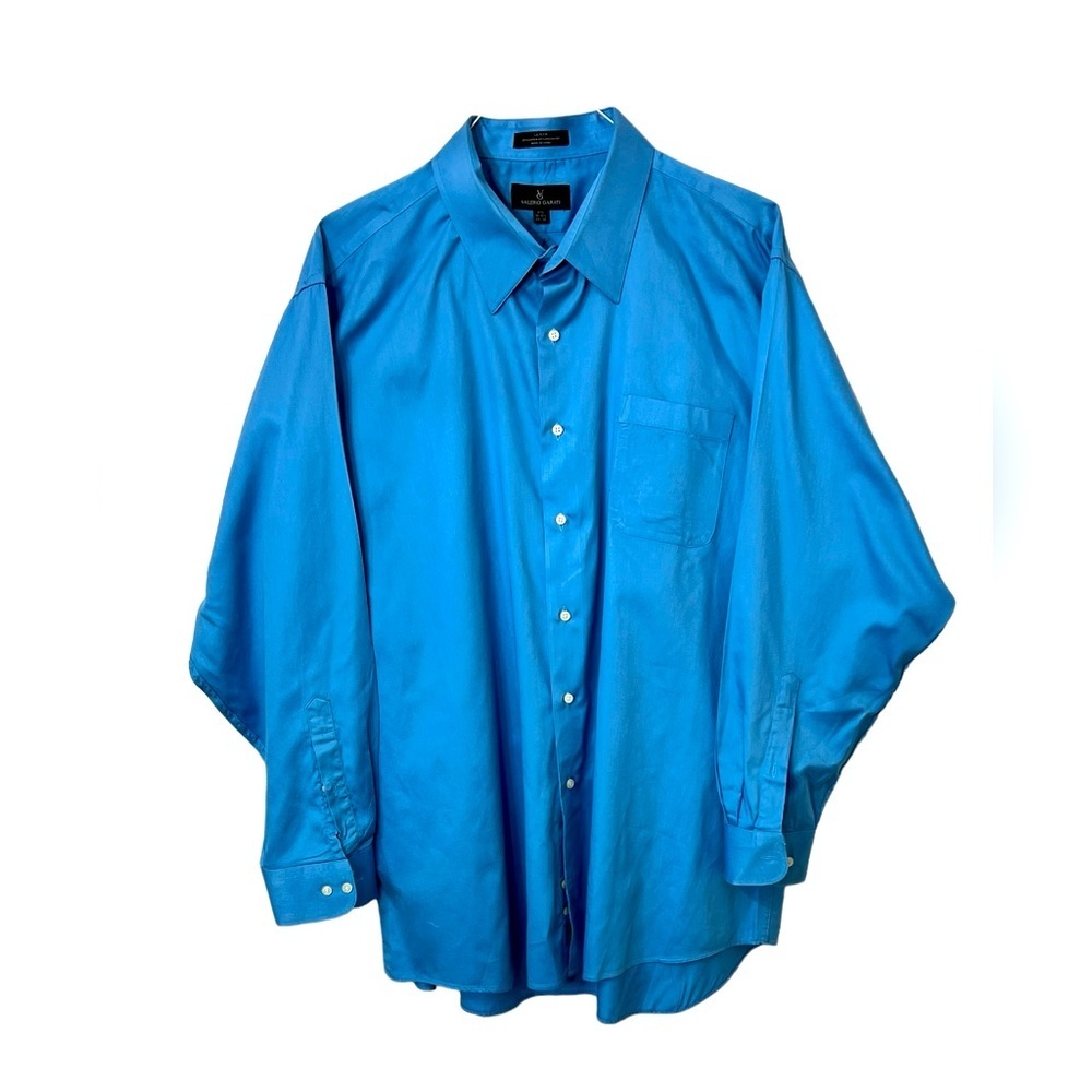 VALERIO GARATI MENS SATEEN SHIRT 55%COTTON 45% POLY 2XL NECK 18/ 18 1/2☑️VEN17